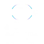 Logo de L'Ange Bleu : monogramme AB auréolé et ailé, avec le nom de l'école en arabe, en tifinagh et en français.